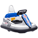 6v Kids Bumper Car, 360° Rotation Waltz Car W/ 2 Speeds | White