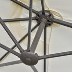 4.6m Double-sided Sun Umbrella W/ Base | Cream