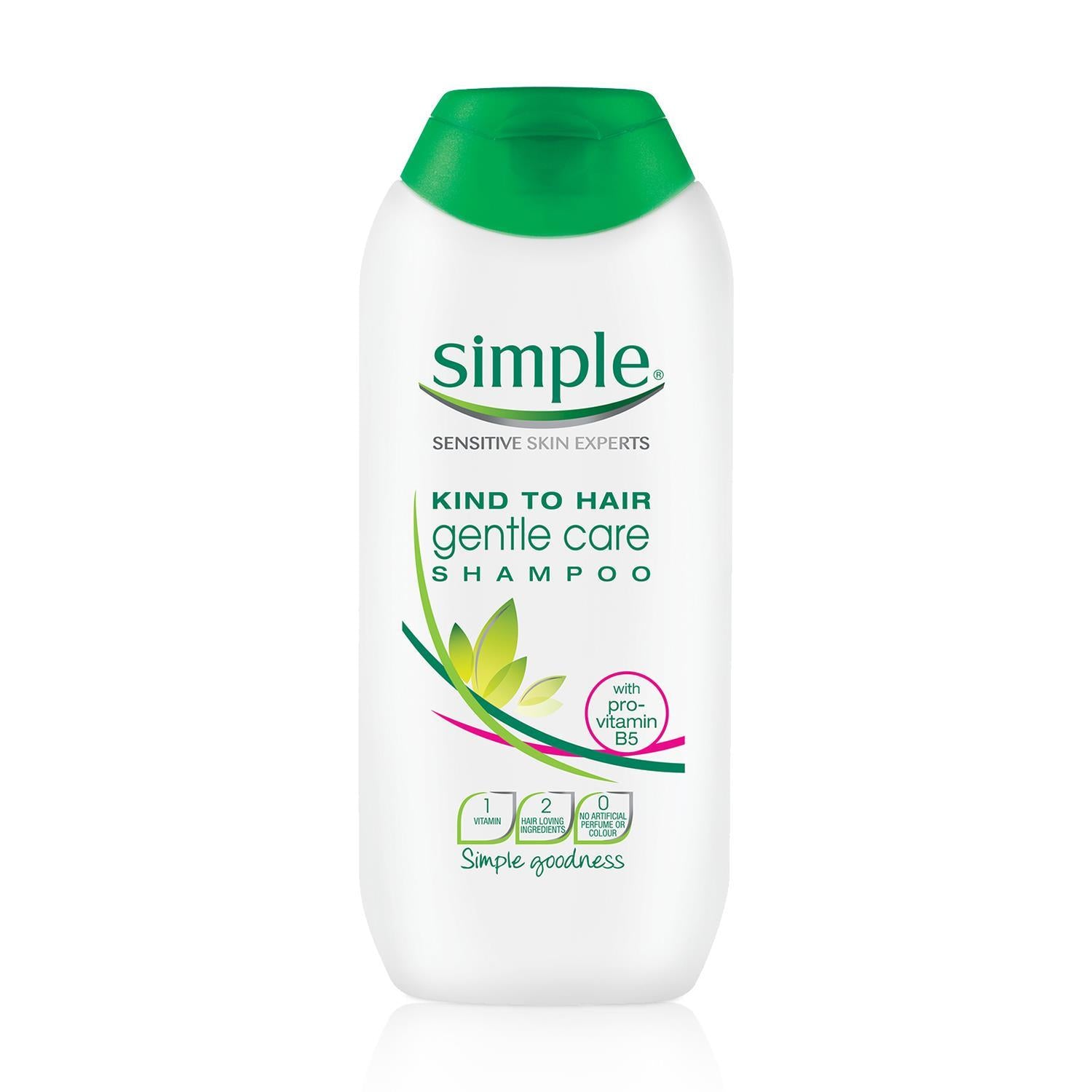 Simple Gentle Care Shampoo 200ml & Moisturiser 125ml 3-pack Bundle