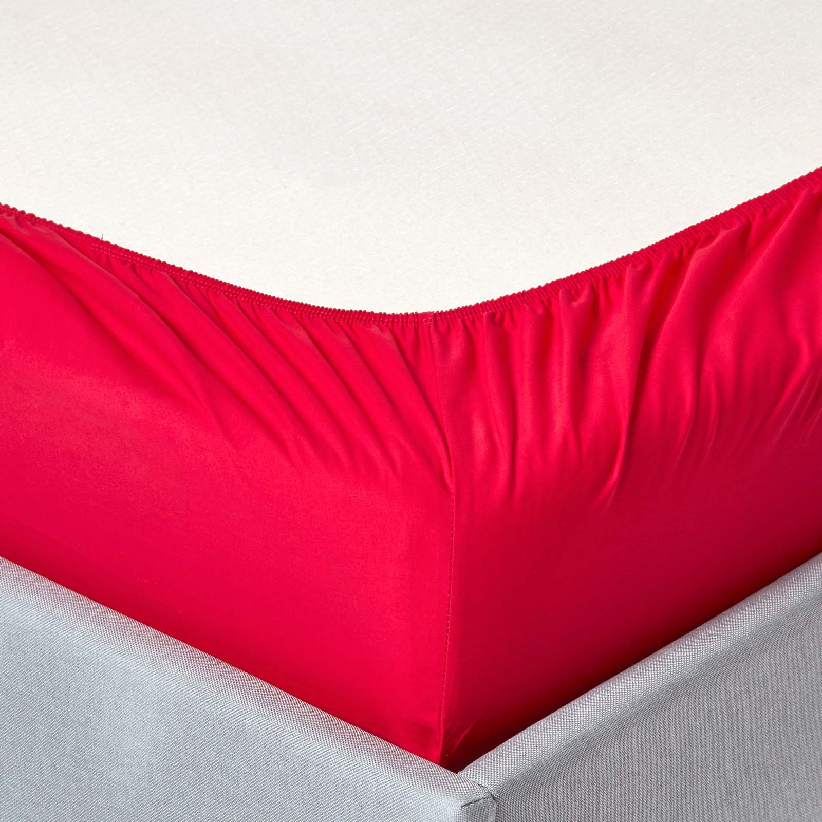 Egyptian Cotton Deep Fitted Sheet 200 Tc | Super King | Red