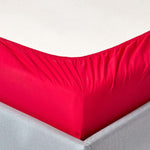Cotton Fitted Cot Sheets 200 Tc, 70 X 140 Cm, 2 Pack | Cot Bed | Red