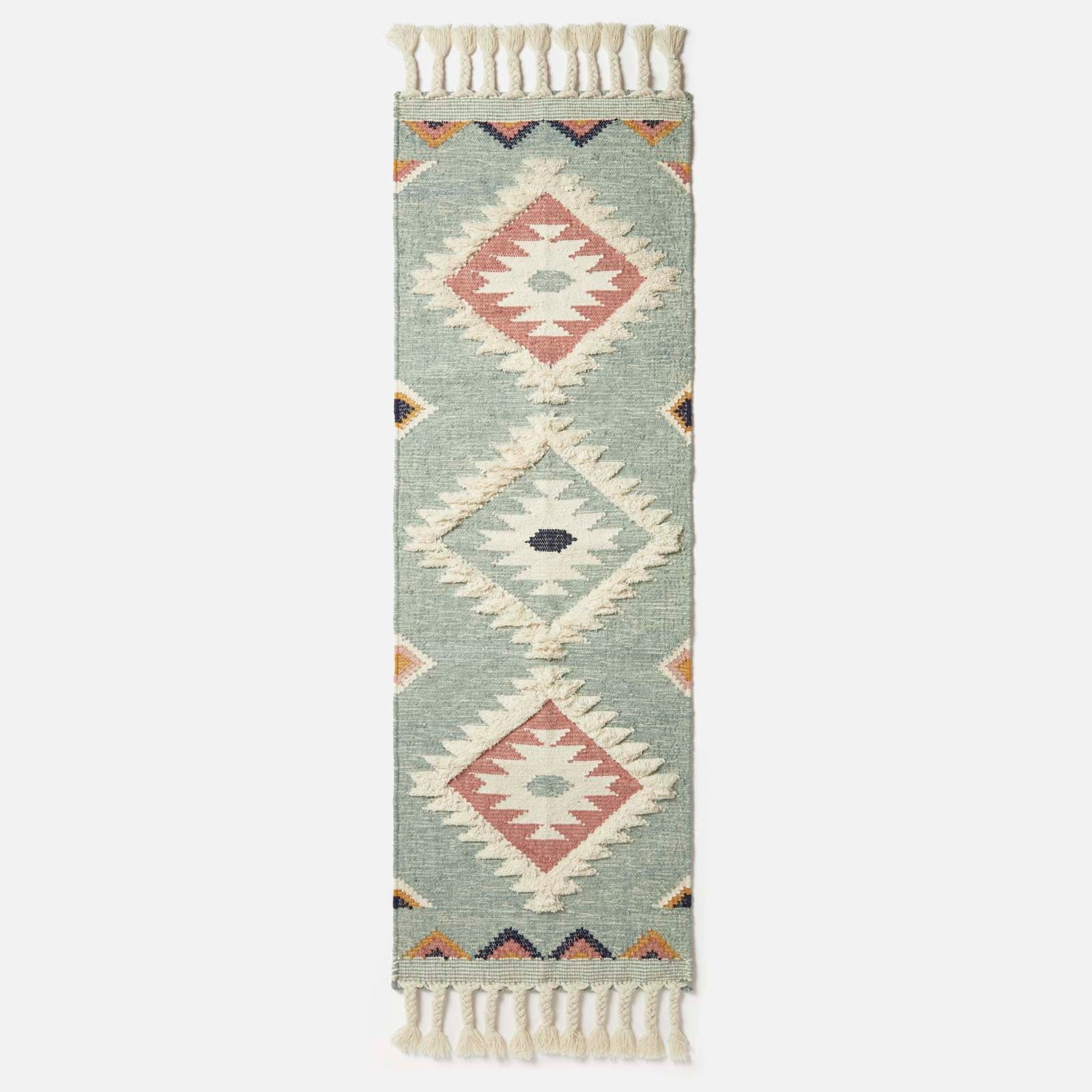 Tenali Blue Kilim Wool Rug | 200cm | Blue
