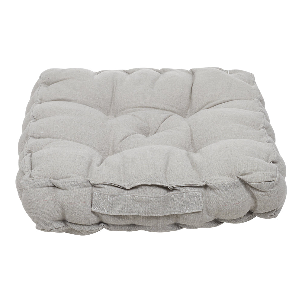 45cm Square Chair Seat Cushion Pad With Handle | Light Grey