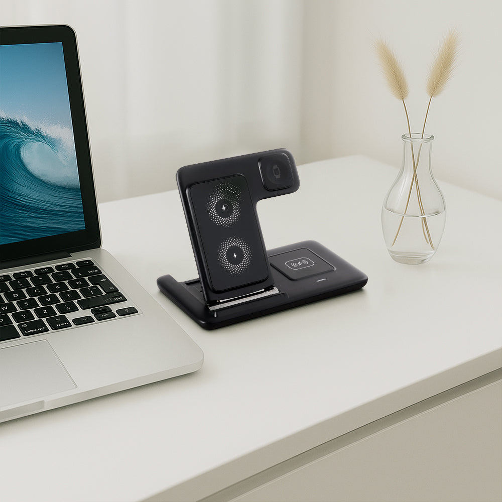 15w 3-in-1 Fast Wireless Charging Station For Apple Devices