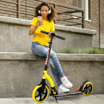 Teens Adult Kick Scooter Foldable Adjust Aluminium For 14+ | Yellow
