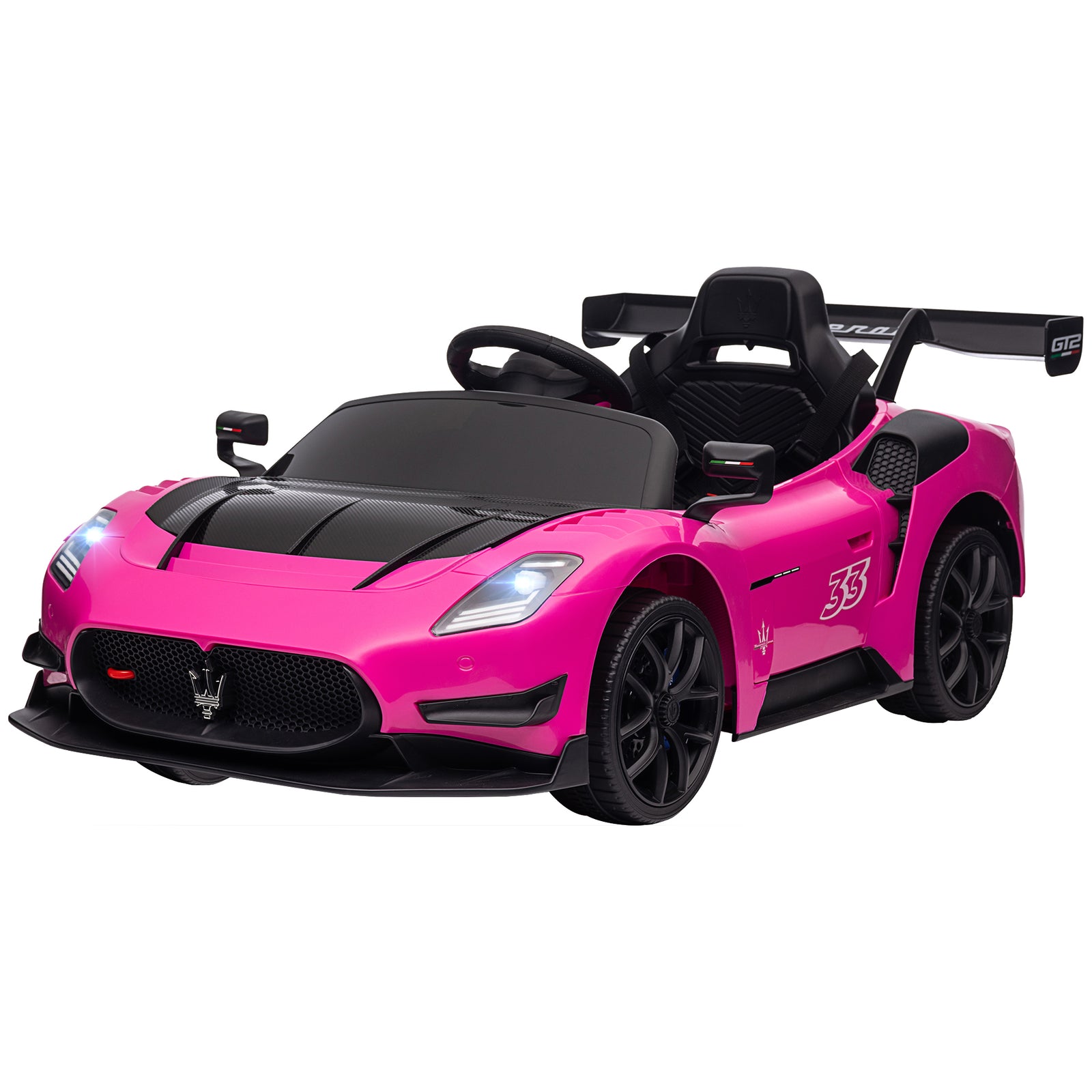 Maserati Gt2 Licensed 12v Electric Ride On Car W/ Remote | Pink