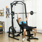 Smith Machine Power Rack With Pull Up Bar, Lat Pull Down System