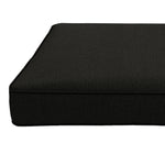 Set Of 4 Outdoor Seat Cushion With Ties, For Patio Furniture | Black