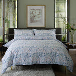 Botanical Garden Digital Print 100% Cotton Duvet Cover Set | Single | Blue
