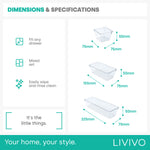 Drawer Organiser Tray Set - 6 Mixed