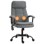 2-point Massage Linen Office Chair Grey