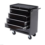 5-drawer Tool Cabinet With Wheels, Lockable | Black