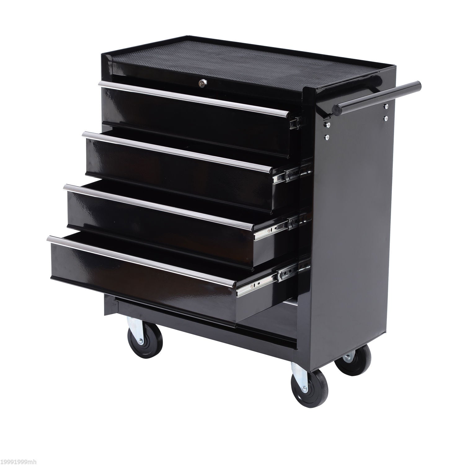 5-drawer Tool Cabinet With Wheels, Lockable | Black