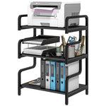 3-tier Storage Shelf Metal Shelves For Storage Home Office | One Size | Black