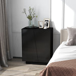 High Gloss Storage Cabinet For Bedroom Living Room | One Size | Black