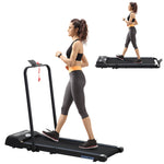 Foldable Walking Treadmill W/ Led Display | Blue