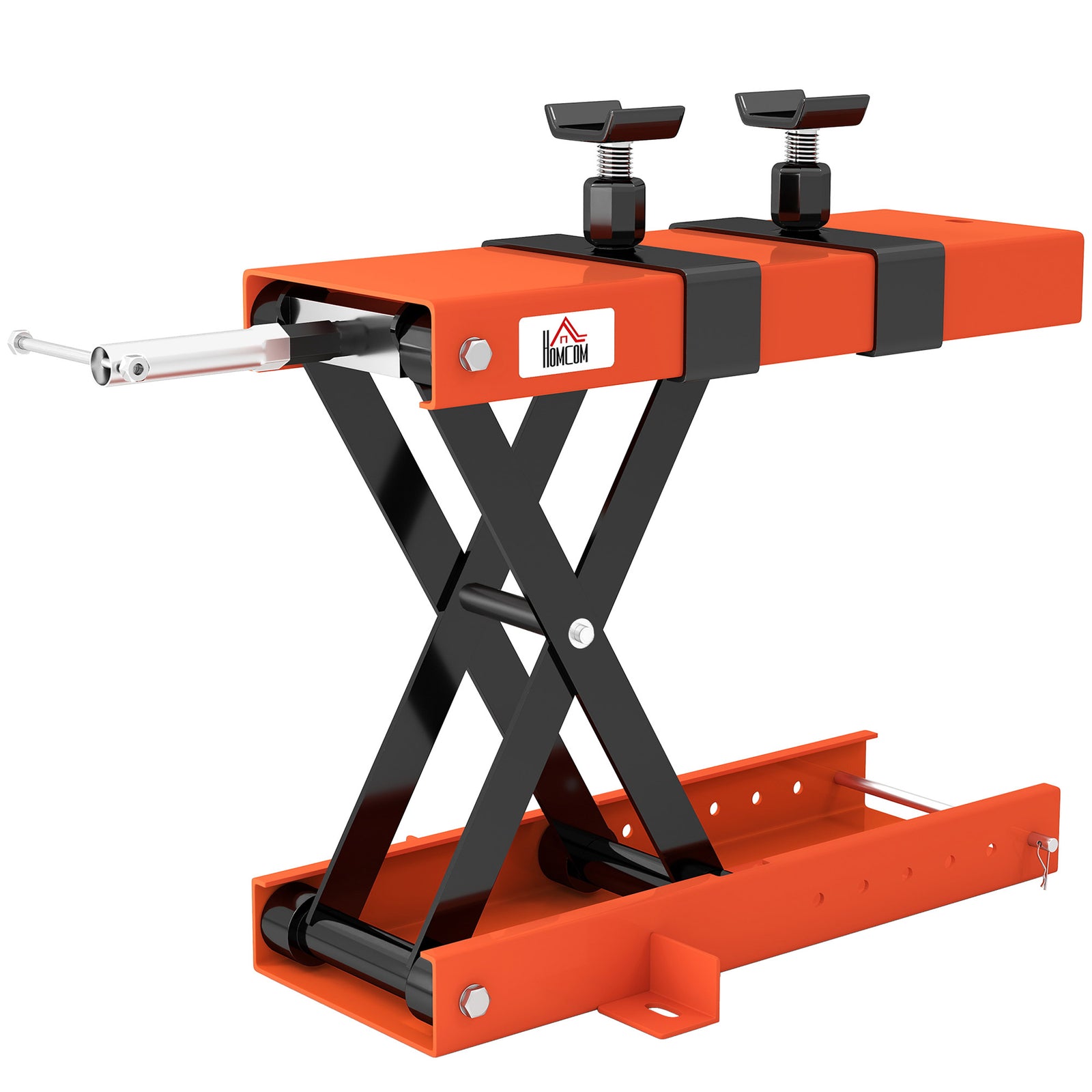 HOMCOM 500 Kg Motorcycle Scissor Lift Jack, Steel Motorbike Lifting Stand