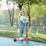 Electric Scooter For 6-14 With Dual Brakes & Colourful Light | Pink