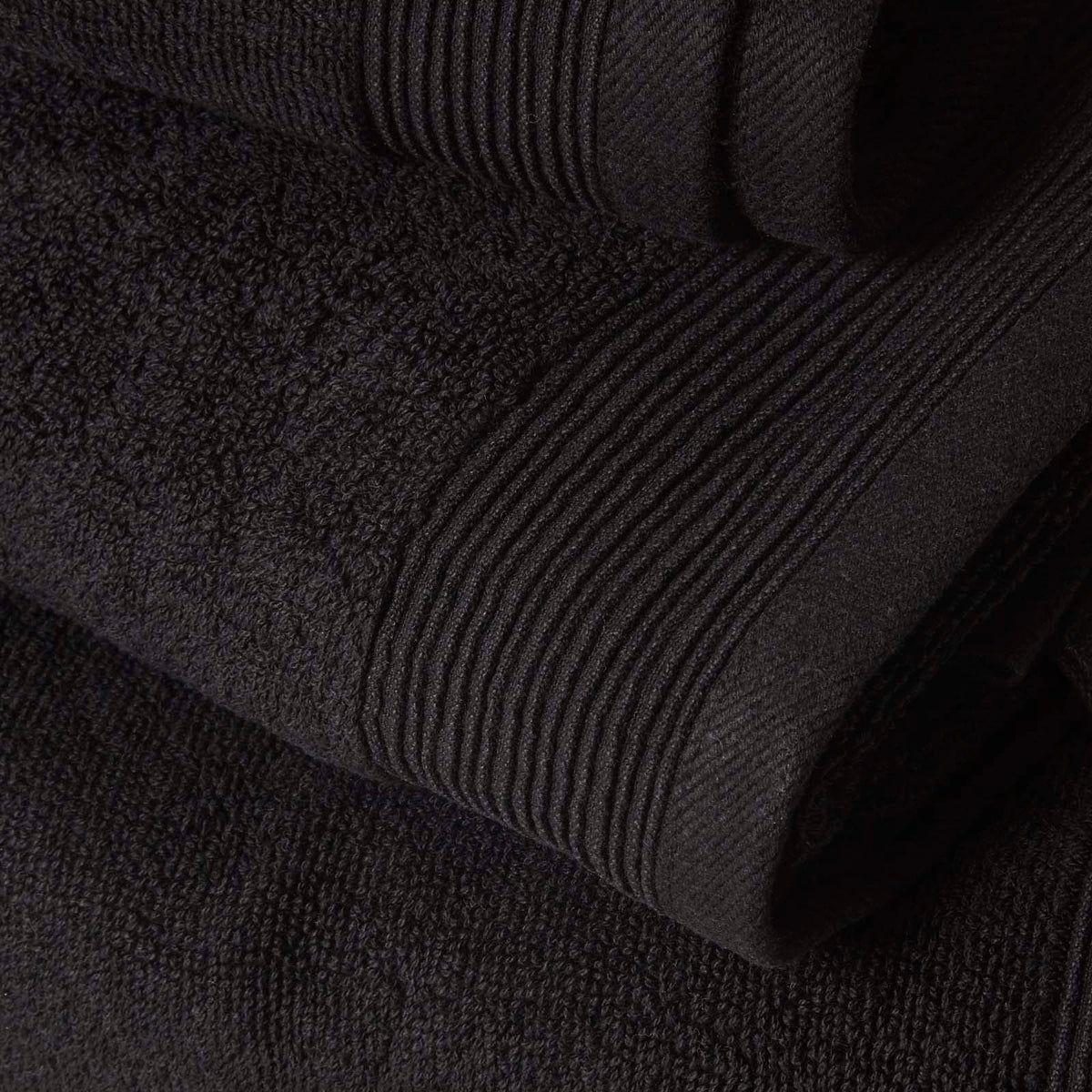 100% Combed Egyptian Cotton 700 Gsm Towels | Face Towel | Black