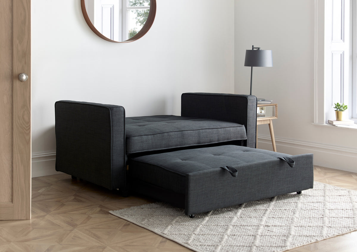 Troy 2 Seater Adjustable Sofa Bed | 2 Person | Grey