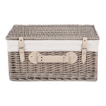 Wicker 51cm Antique Wash Picnic Basket | White