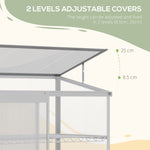3 Tier Greenhouse Plant Growth Board 131x58x140cm