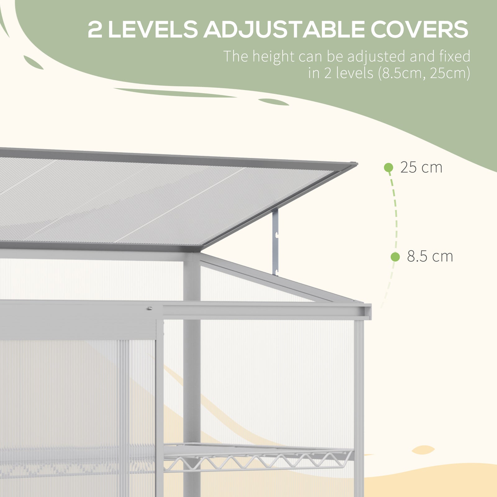 3 Tier Greenhouse Plant Growth Board 131x58x140cm