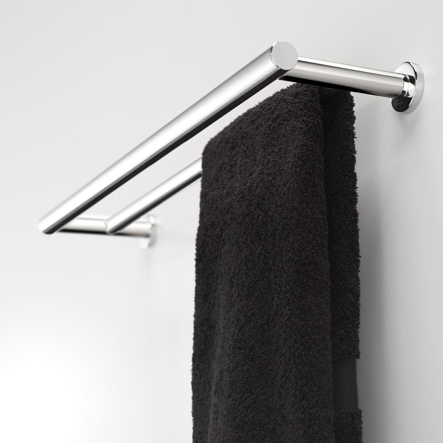 Double Towel Rail 59cm, Up To 10kg, Silver, Architect S+ Collection