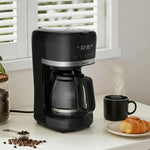 Programmable Drip Coffee Maker With Digital Display And 1.5l Glass Carafe