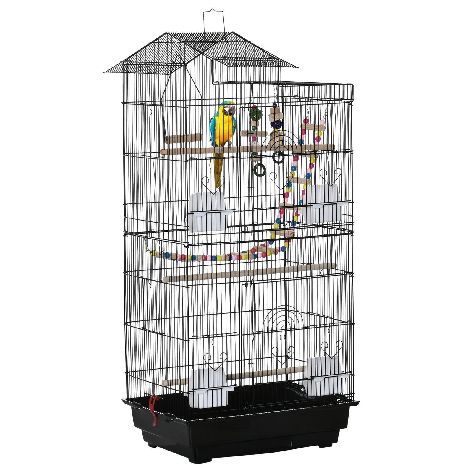 Bird Cage For Budgies, Finches, Canaries W/ Accessories, Toys, Tray