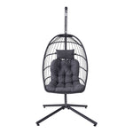 Egg-shaped Hanging Chair With Soft Cushion & Headrest