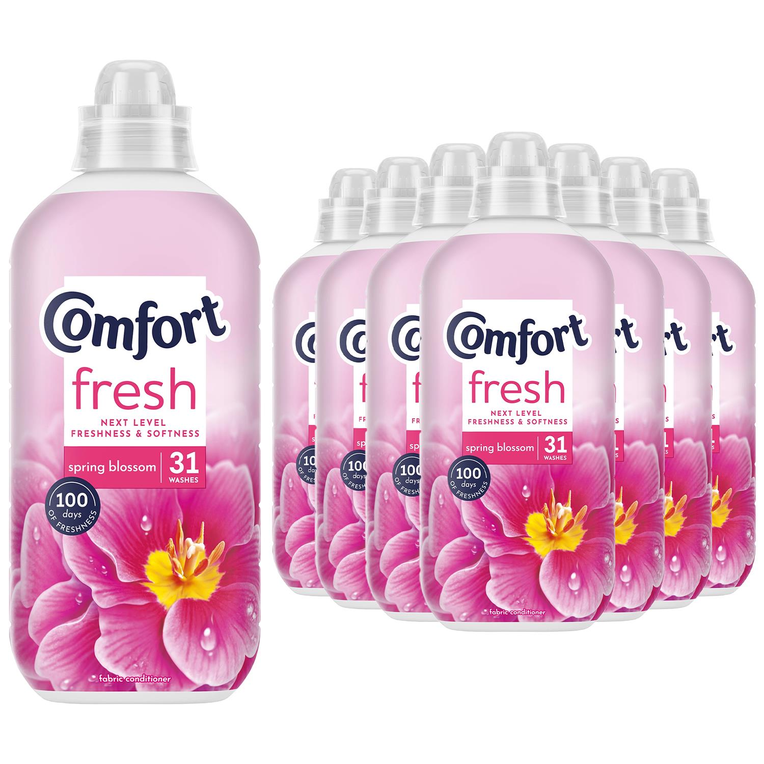 Fresh Spring Blossom Liquid Fabric Conditioner 31 Washes 930ml, 8 Pack