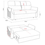 Rhona Faux Suede Sofa Bed 2 Seater | Grey