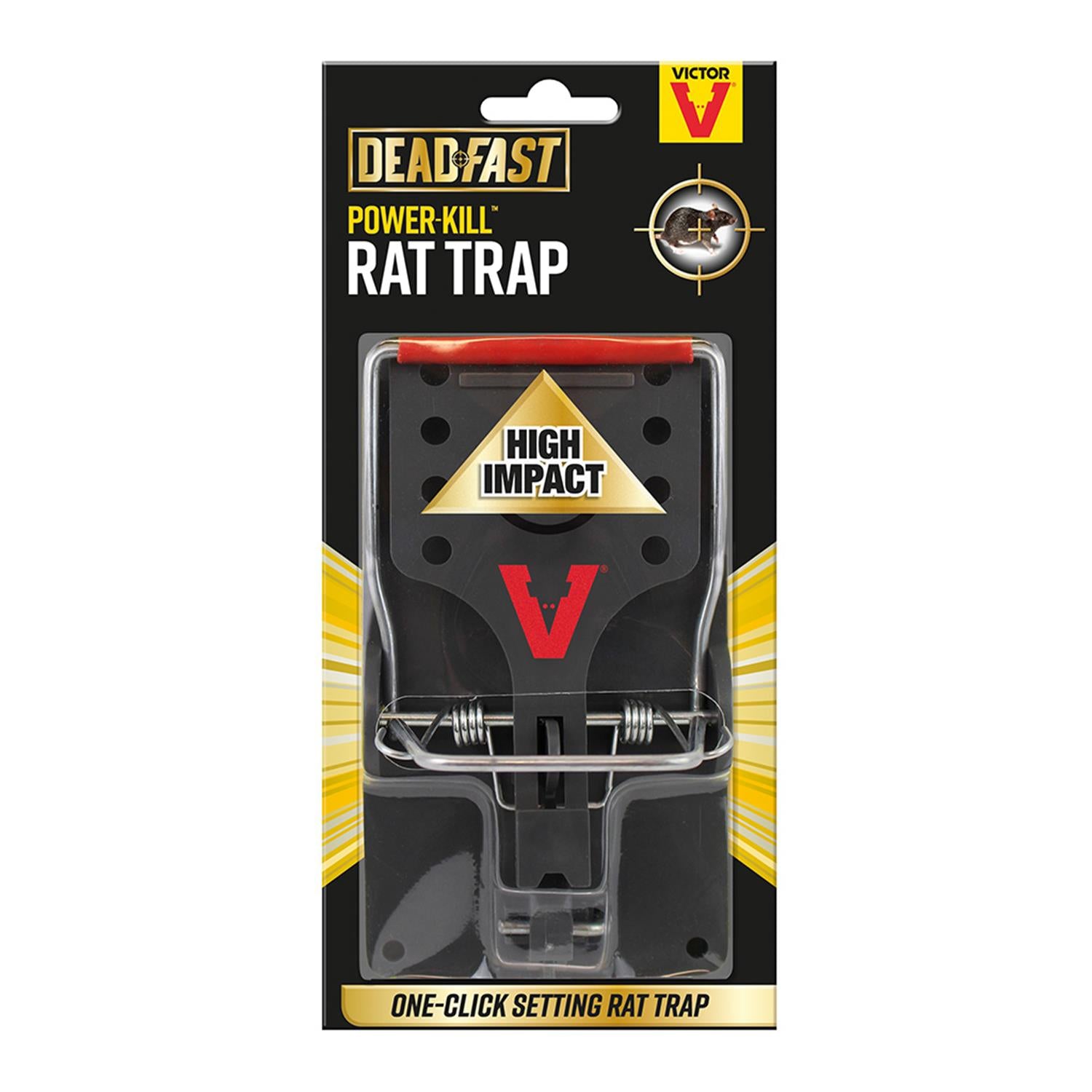 Power Kill Rat Trap One-click Setting Indoor & Outdoor Use Single