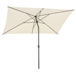 2.58m Aluminium Garden Parasol Sun Umbrella | Beige