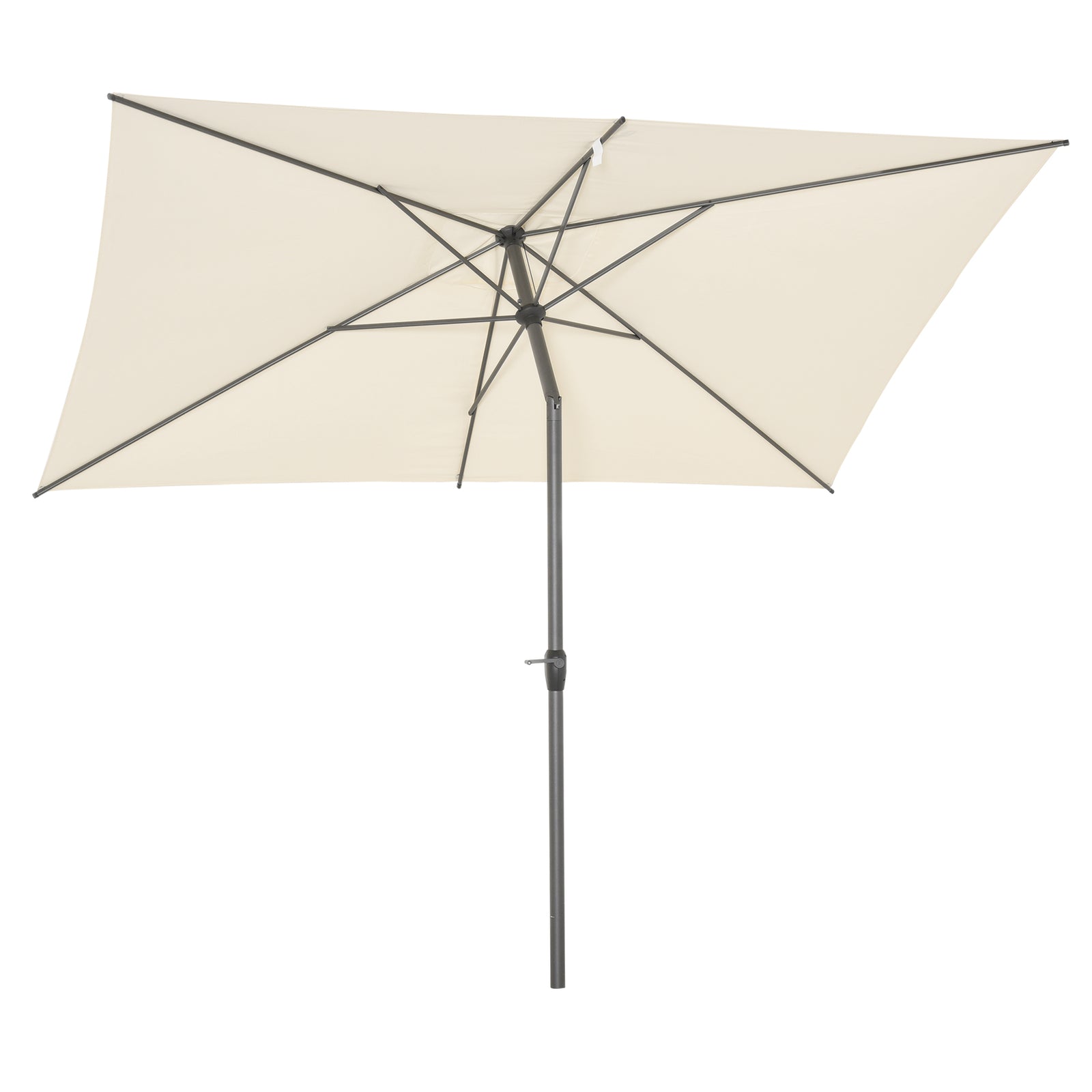2.58m Aluminium Garden Parasol Sun Umbrella | Beige