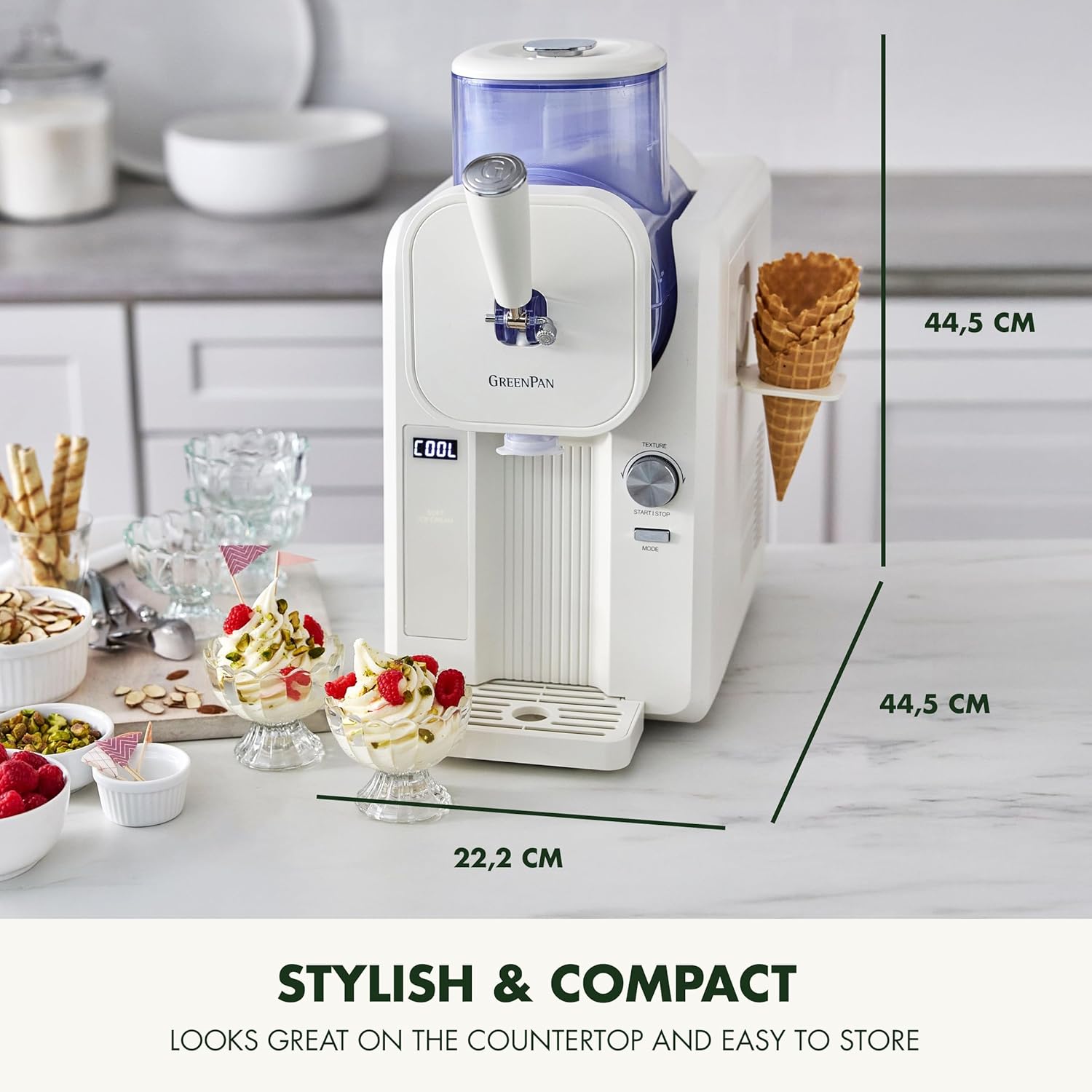 Frost Ice Cream Maker & Slushie Machine With Built-in Compressor | Cream