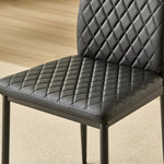 Set Of 4 Emily Leather Dining Chairs - Modern Comfort And Style | Blue