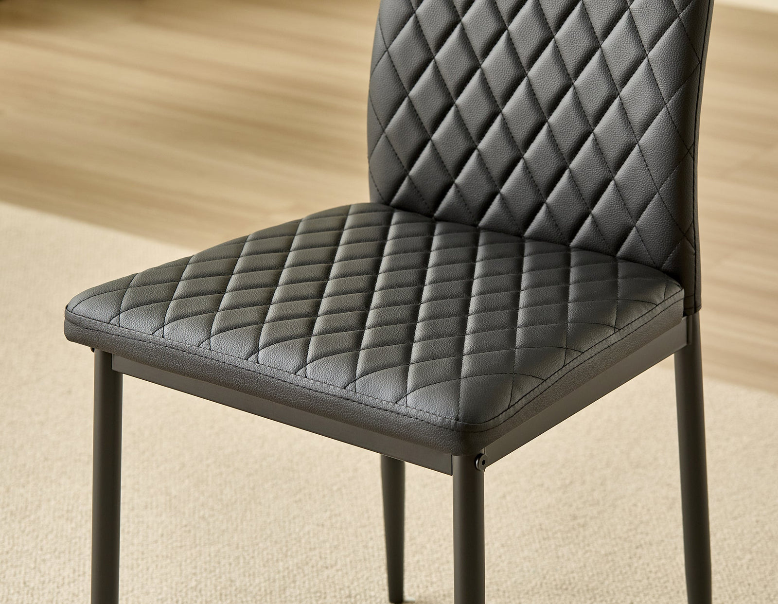 Emily Faux Leather Dining Chairs Set - Stylish Comfort For Modern Homes | Green