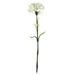 12 X White Carnation Artificial Flowers