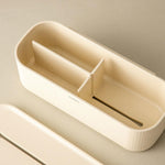 Bathroom Organiser Storage Box Freestanding Alife Collection | Light Grey