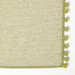 Tufted Cotton Bath Mat With Pom Pom Edges | 50 x 80cm | Sage Green
