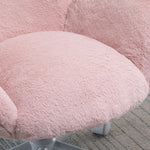 Fluffy Leisure Chair W/ Armrest | Pink