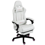 Faux Leather Gaming Chair W/ Arm | White