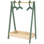 Aiyaplay Kids Clothes Rail With Hangers, Base Shelf For Girls, Boys, Green