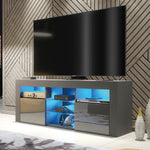 Pulse Tv Unit 145cm With Led Lights | Dark Grey