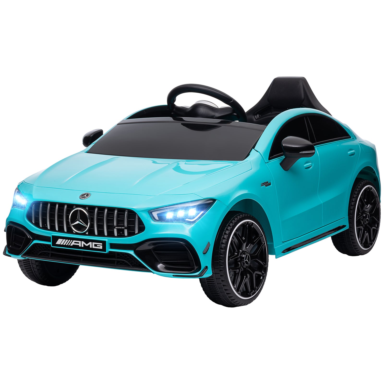 Aiyaplay Mercedes-amg Cla 45 Licensed 12v Ride On Car W/ Music | Blue