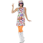 60s Groovy Chick Costume | Medium