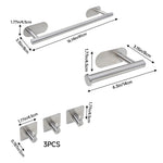 5-piece 304 Stainless Steel Bathroom Hardware Set | Silver