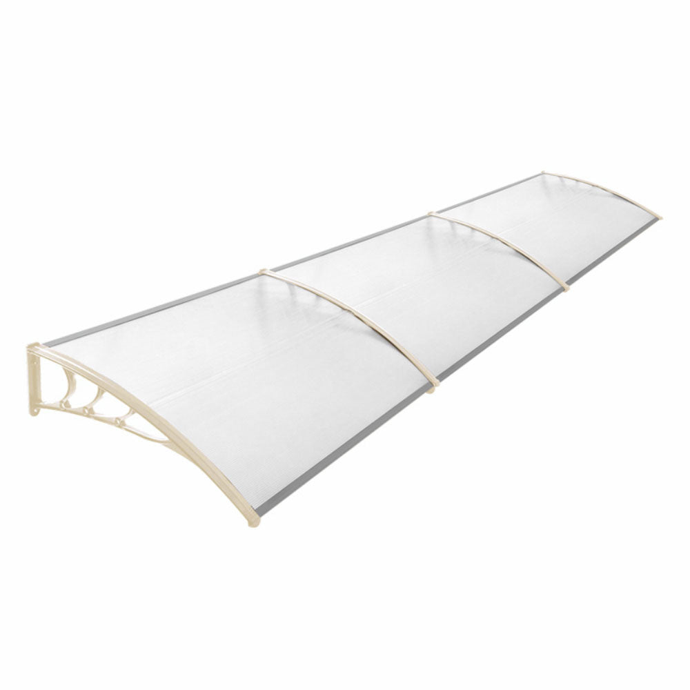 270cm W X 100cm D X 28cm H Window Door Awning Canopy With Brackets